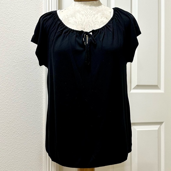 Old Navy Women’s S/S Black Bohemian Blouson Style Top - Large - Picture 2 of 16